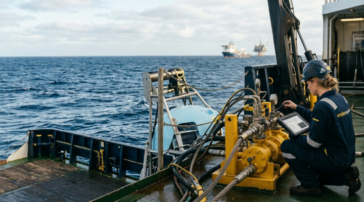 Fotografia impressionante de uma vasta plataforma offshore