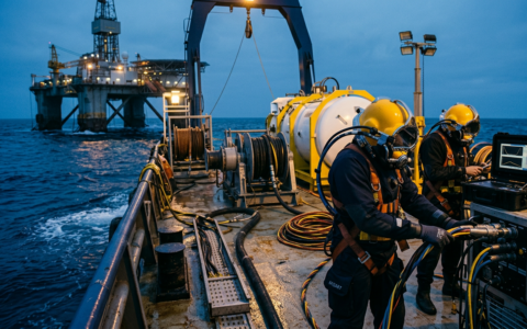 Imagem profissional de blog sobre: "Os pilares da engenharia de integridade offshore para a longevidade das estruturas m