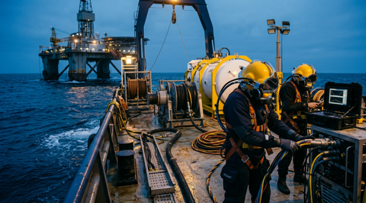 Imagem profissional de blog sobre: "Os pilares da engenharia de integridade offshore para a longevidade das estruturas m