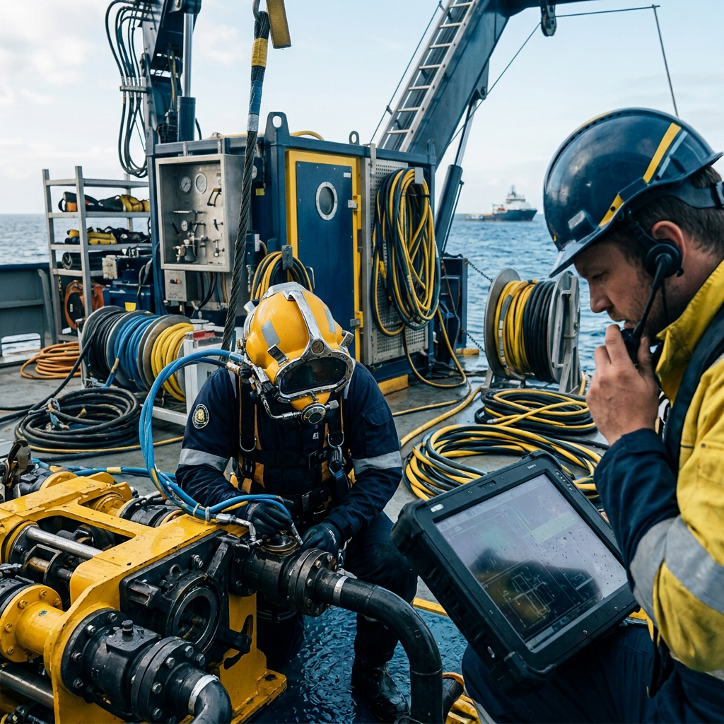 Uma vista aérea de uma plataforma de petróleo em desuso no oceano